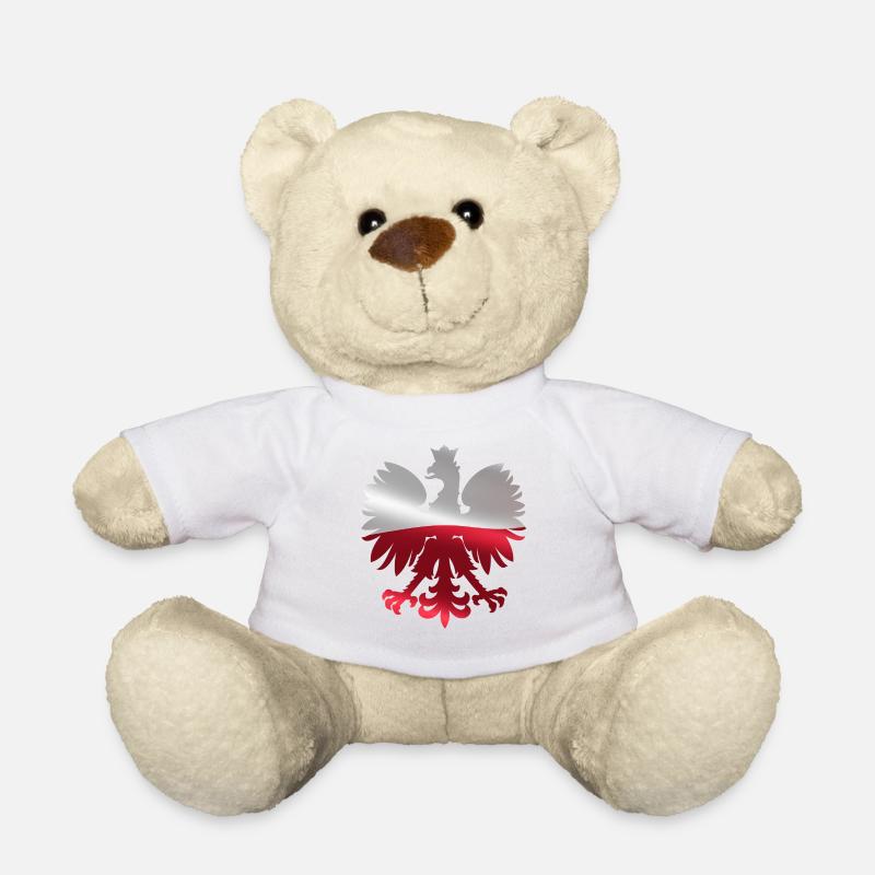 Polnischer Adler | Polen Polska Flagge Geschenk - Teddy - Weiß