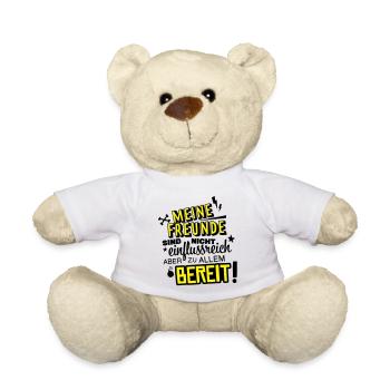 amis exigeants humour - Nounours - blanc - Devant