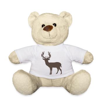 black forest Hirsch Schwarzwald Geweih Jagd J - Teddy - Weiß - Vorne
