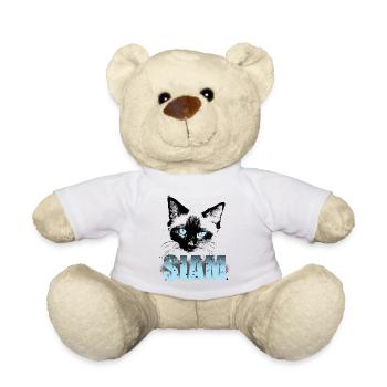 Chat siamois - Nounours - blanc - Devant
