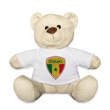 Sénégal Vintage Armoiries / Cadeau Dakar Afrique - Nounours - blanc - Devant