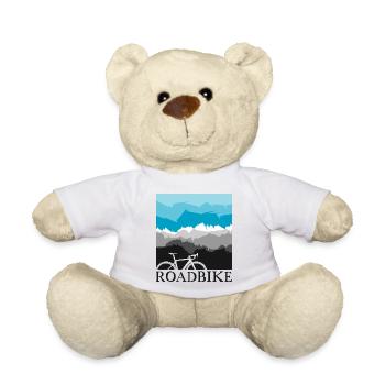 roadbike nature landscape love bike road bike - Teddy Bear - white - Front