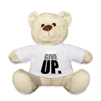 gagnant ne jamais abandonner la conception de logo jamais - Nounours - blanc - Devant