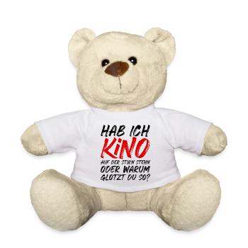 Kino auf der Stirn stehn oder warum glotzt du so? - Teddy - Weiß - Vorne