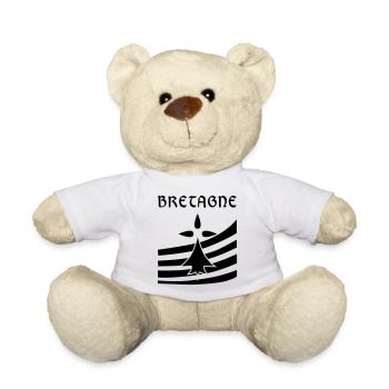 Bretagne blason - Nounours - blanc - Devant
