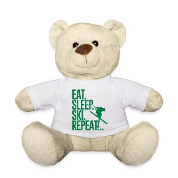 Eat. Sleep. Ski. Repeat... - Teddy - Weiß - Vorne
