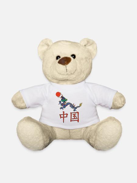 Chinesischer Drache - Teddy - Weiß
