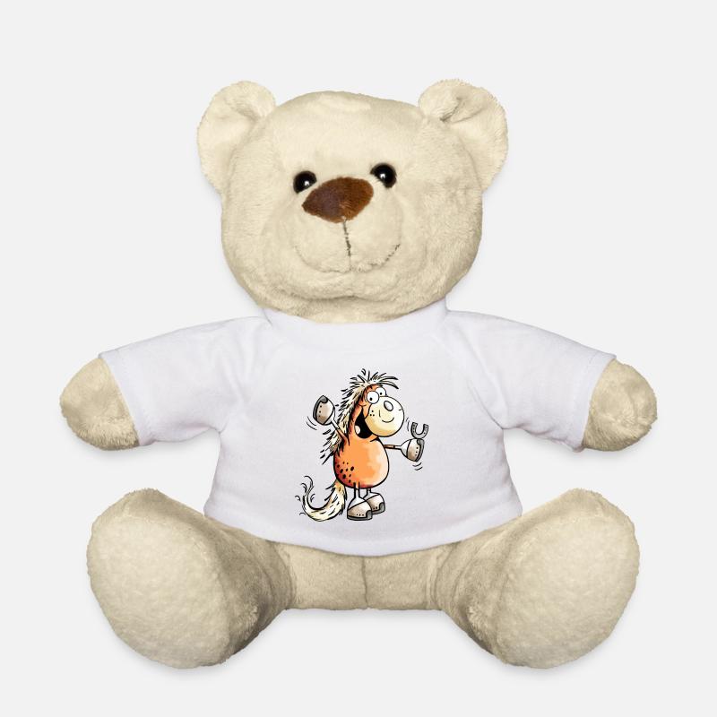 Funny horse - Horses - Comic - Teddy Bear - white
