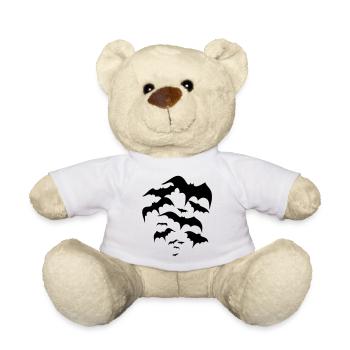 Swarm of flying bats. Vampires, dracula. - Teddy Bear - white - Front