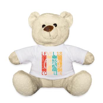 Level 18 completed 18. Geburtstag Gamer Geschenk - Teddy - Weiß - Vorne