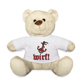 Panzerpioniere Bundeswehr Anker wirf - Teddy - Weiß - Vorne