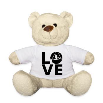 Aerial Silks - Silklove - Aerialist - vertical wipe - Teddy Bear - white - Front