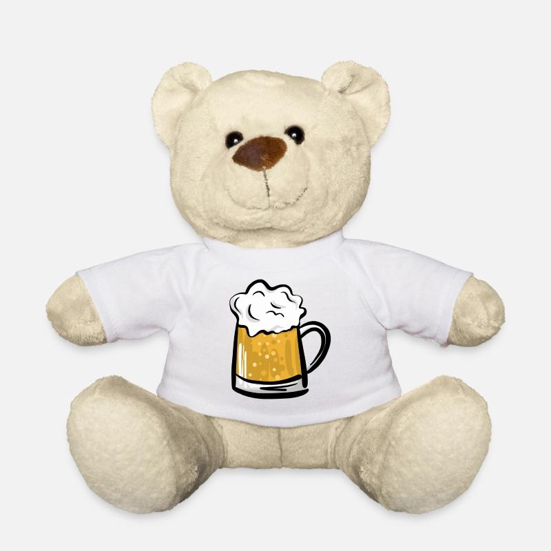 Chope de bière 1 - Nounours - blanc