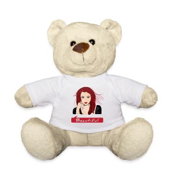 Schön - Dame mit roten Haaren - Teddy - Weiß - Vorne