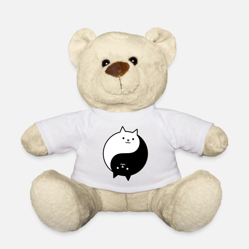 Katze Yin Yang - Teddy - Weiß