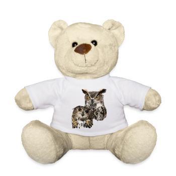 Owls - Teddy Bear - white - Front