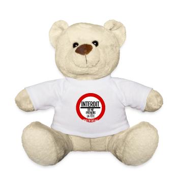 Forbidden to take my head - Teddy Bear - white - Front