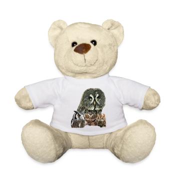 Owls - Teddy Bear - white - Front