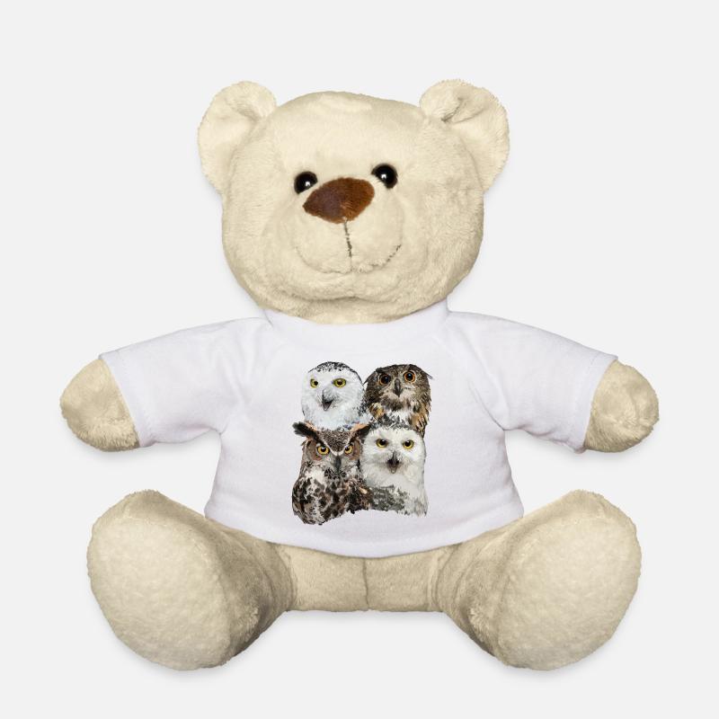 Owls - Teddy Bear - white