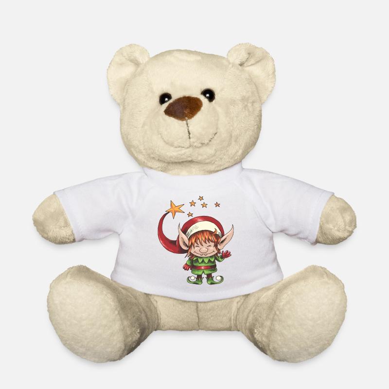 Lutin de Noël - Nounours - blanc