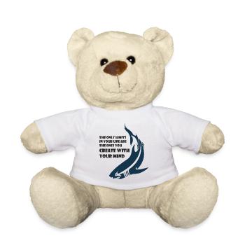 shark shark quote - Teddy Bear - white - Front