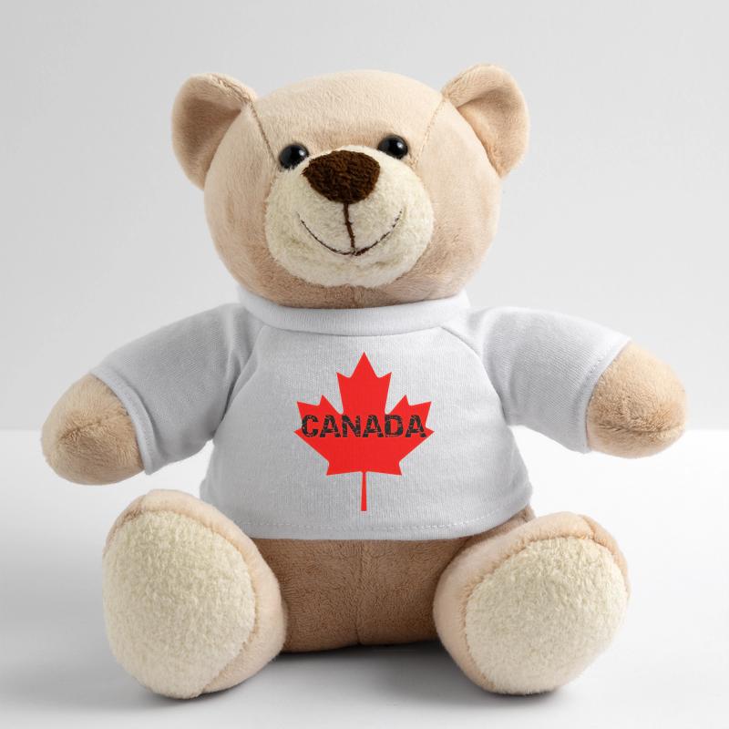 Faded Canada Maple Stamp Teddy Bear