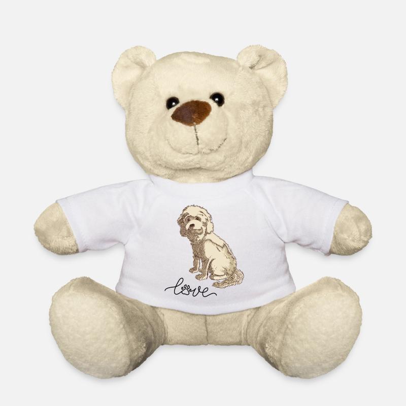 Cockapoo Cockerspaniel Pudel Zwergpudel Hundeliebe - Teddy - Weiß
