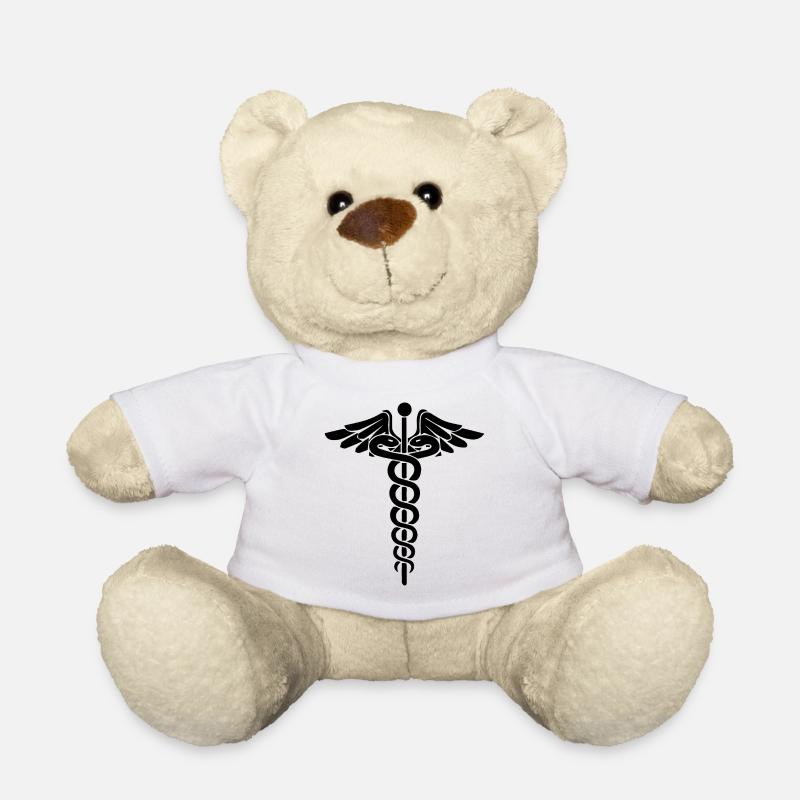 Äskulapstab Asklepiosstab - Teddy - Weiß