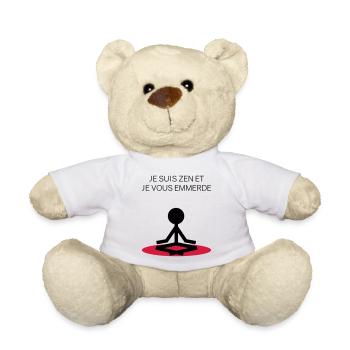 je suis zen et je vous emmerde - Nounours - blanc - Devant