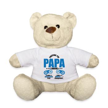 prépare-toi papa j'arrive annonce grossesse papa - Nounours - blanc - Devant