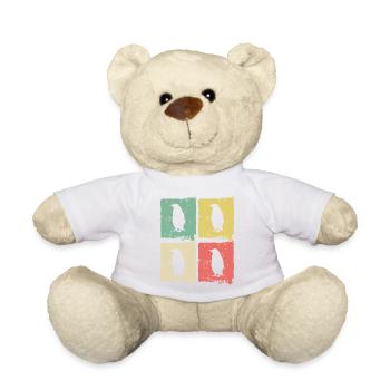 Pinguin Pinguine Tier Eis Kinder Retro Geschenk - Teddy - Weiß - Vorne