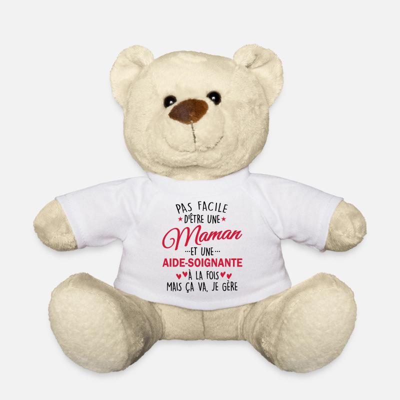 maman et une aide soignante à la fois - Nounours - blanc