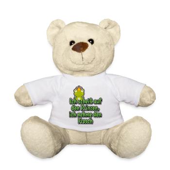 Ich scheiß auf den Prinzen, ich nehme den Frosch - Teddy - Weiß - Vorne