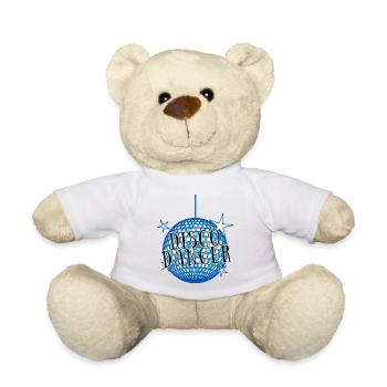 Disco Party Musik Music Geschenk - Teddy - Weiß - Vorne