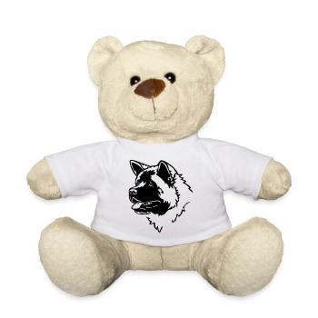 American Akita Tête - Nounours - blanc - Devant