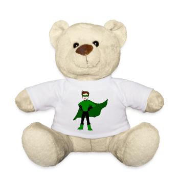super héro enfant - Nounours - blanc - Devant