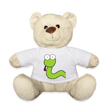Tu es en vie ? - Reptiles, bande dessinée serpent - Nounours - blanc - Devant