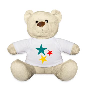 ETOILE. STAR. ETOILES. FÊTE. ANNIVERSAIRE. NOËL - Nounours - blanc - Devant