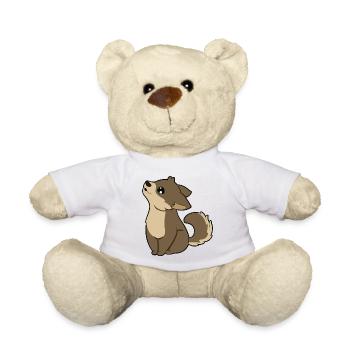 wolf - Teddy Bear - white - Front