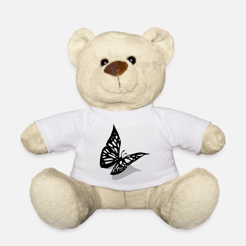 Schmetterling 3D - Teddy - Weiß