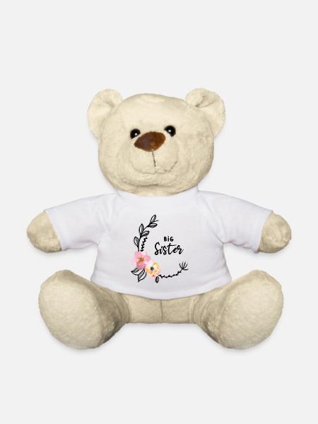 Fleur Vine Grande Sœur - Nounours - blanc