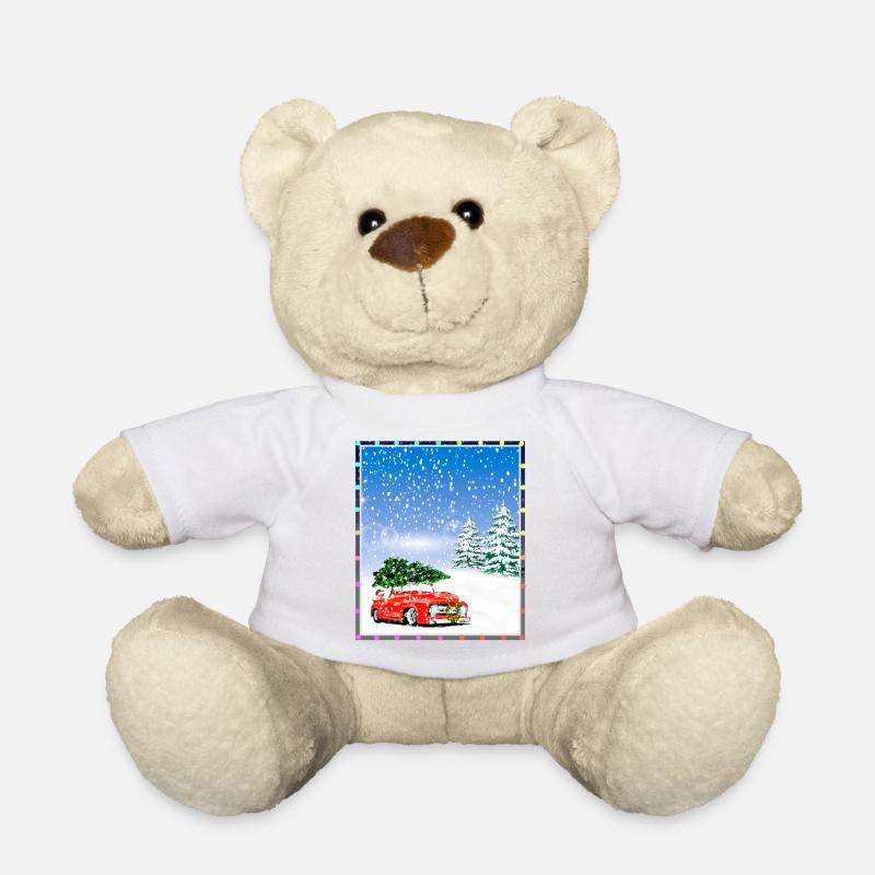 Weihnachten - Teddy - Weiß