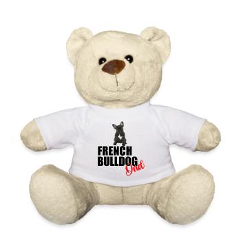 français papa bouledogue - Nounours - blanc - Devant