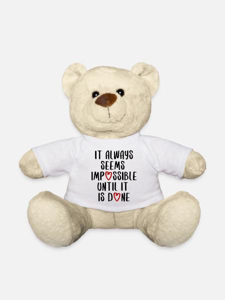 citations citation motivation inspiration impossible - Nounours - blanc