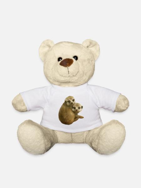 Meerkat - Teddy Bear - white