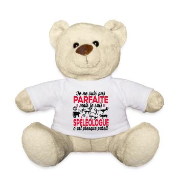 Spéléologue Spéléologie Exploratrice Humour Cadeau - Nounours - blanc - Devant