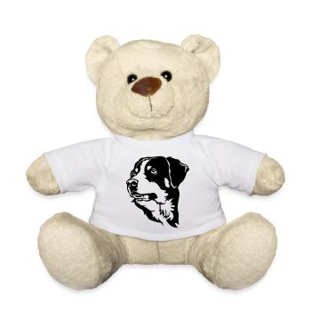 Appenzeller Sennenhund Kopf - Teddy Bear - white - Front