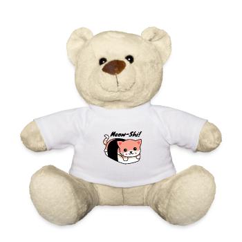 Miaouss. Chat Sushi Kawaii. - Nounours - blanc - Devant