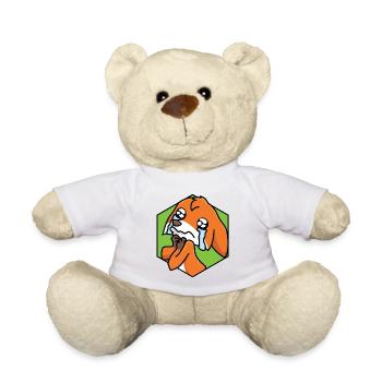 Sad little fox - Teddy Bear - white - Front