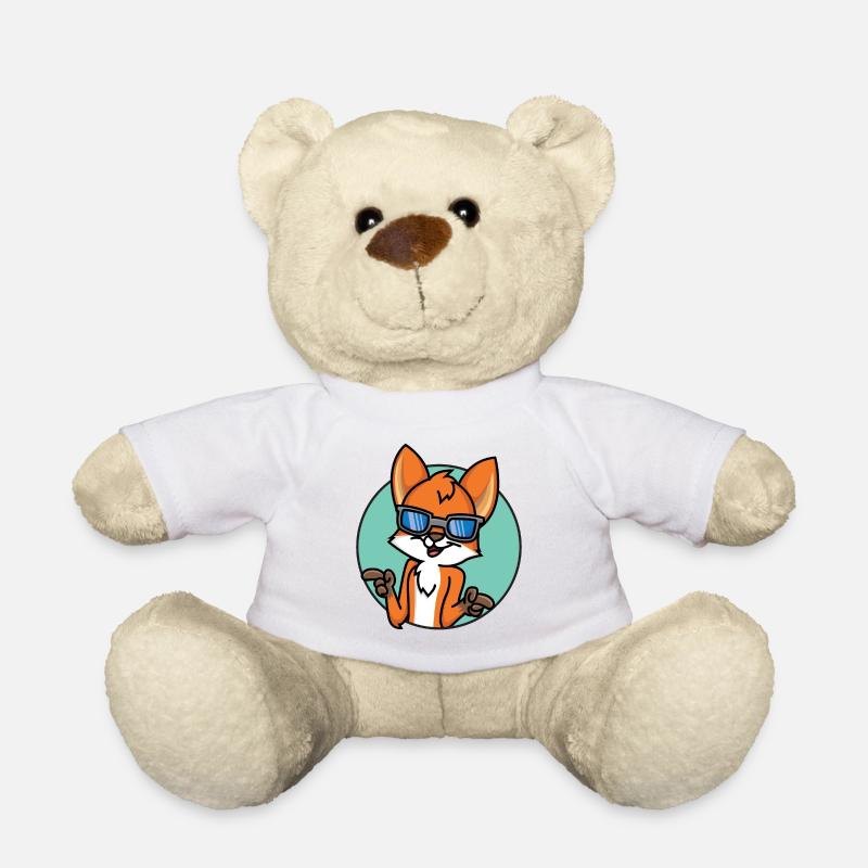Lustiger Fuchs - Teddy - Weiß